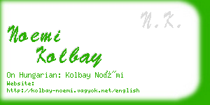 noemi kolbay business card